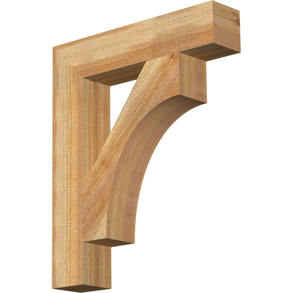 Ekena Millwork Westlake Block Rough Sawn Bracket, Western Red Cedar, 4"W x 20"D x 24"H BKT04X20X24WTL05RWR - main